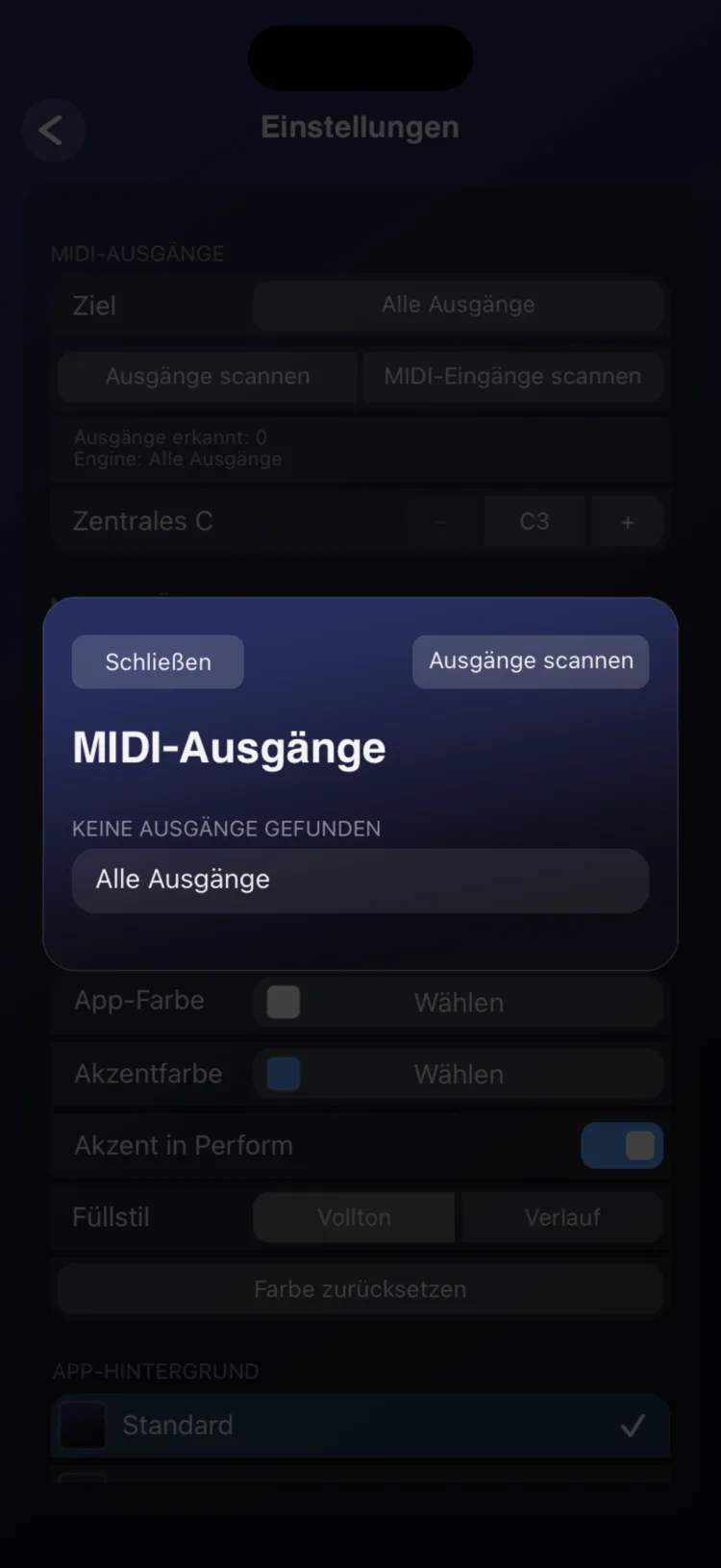 1. Wählen, wohin MIDI geht