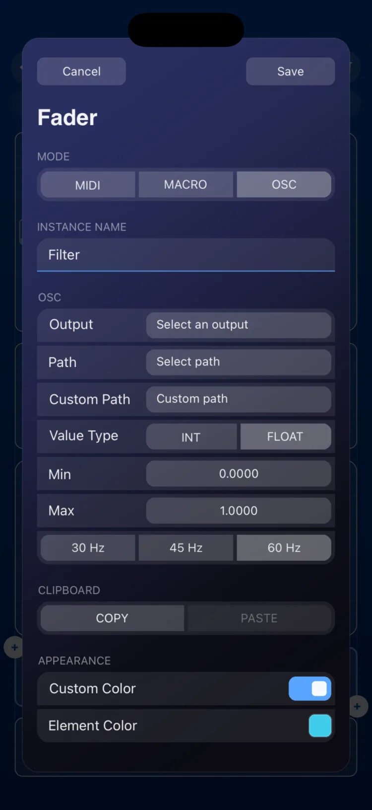 OSC mode