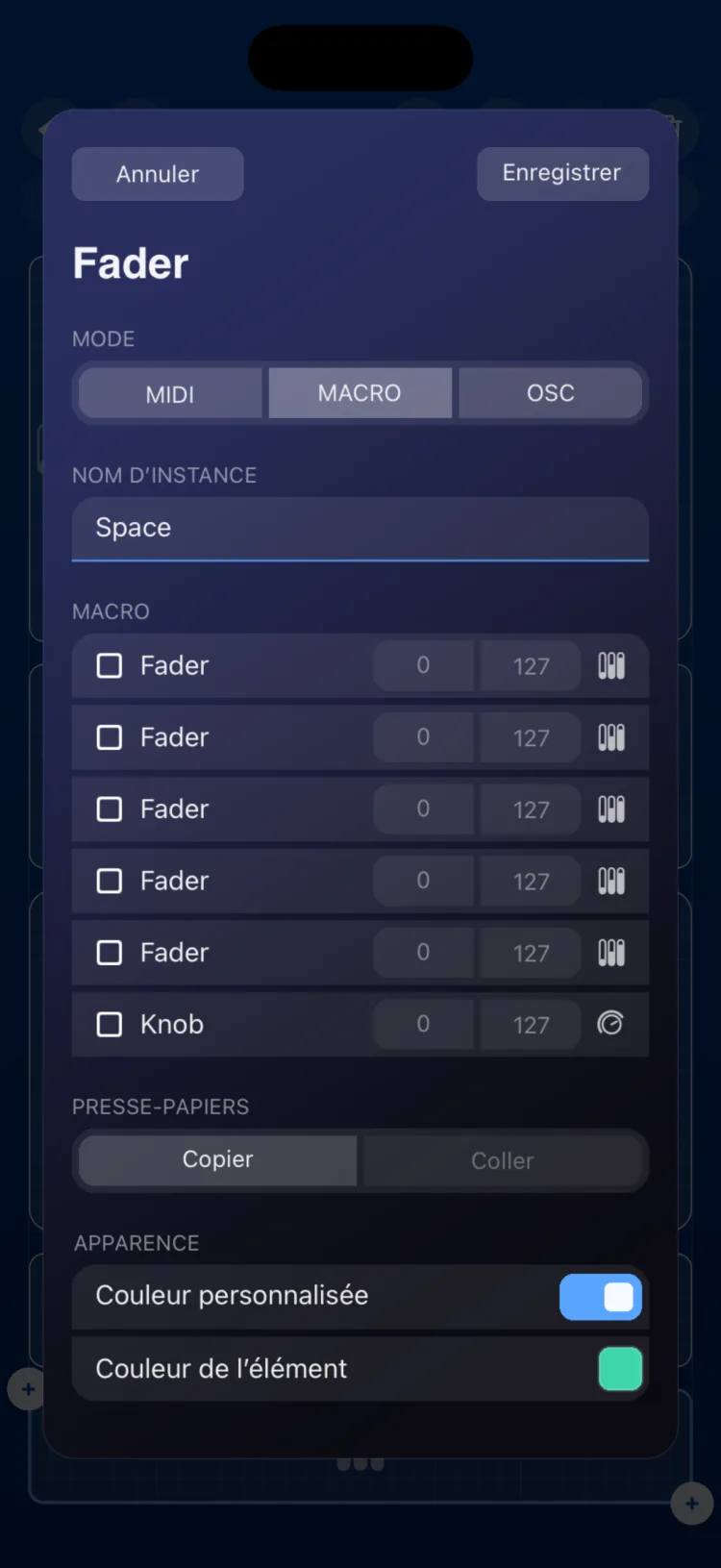 Mode MACRO