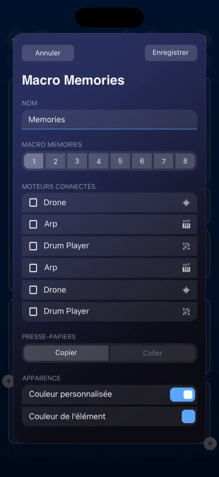 Options de l’inspecteur