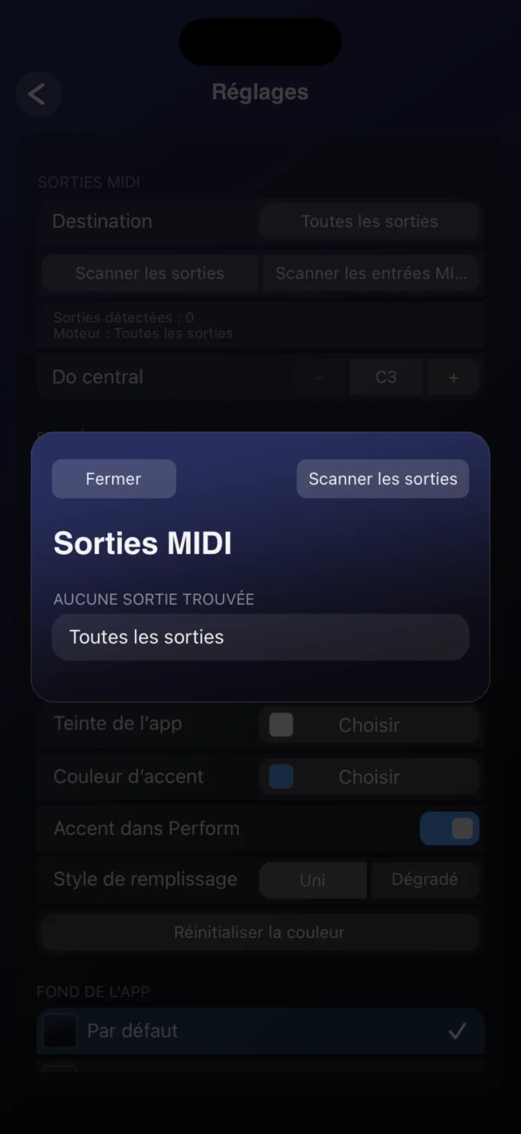Sorties MIDI