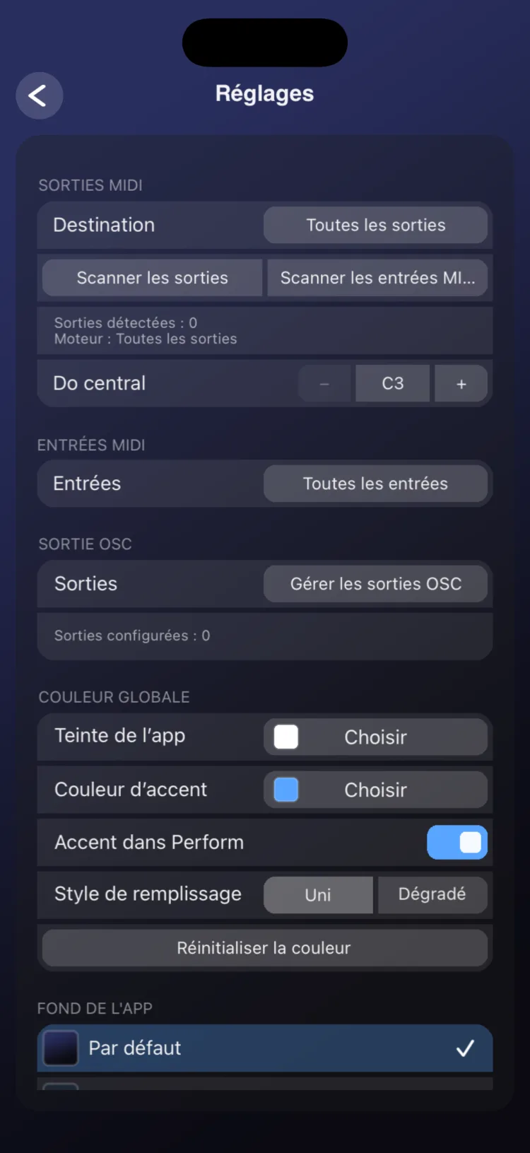 Sorties MIDI