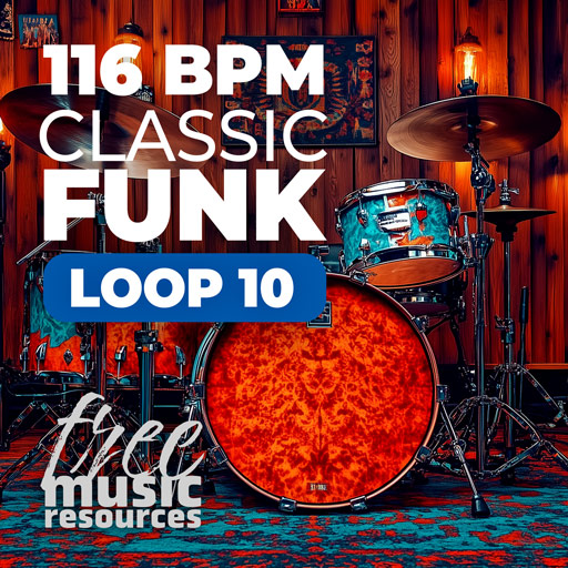 Classic Funk Drum Loop – 116 BPM | Groove Practice Track – Loop 10 (Master Version)